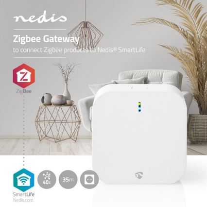 Nedis WIFIZB10CWT - Pametni prehod Zigbee Wi-Fi vtična rešitev 230V