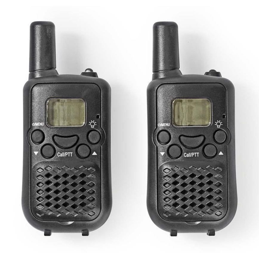 SET 2x Walkie-talkie z LED svetilko 3xAAA domet 5 km