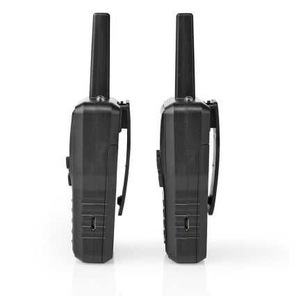 SET 2x Polnilni walkie-talkie z LED svetilko 1300 mAh domet 10 km