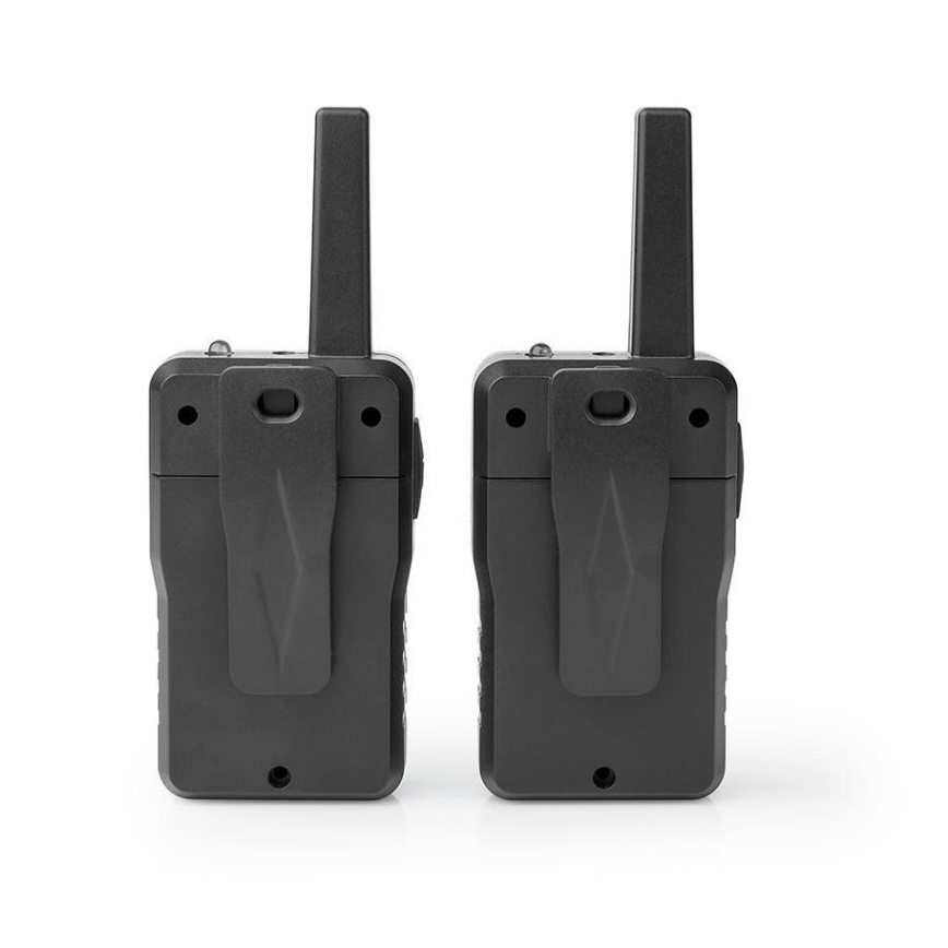 SET 2x Polnilni walkie-talkie z LED svetilko 1300 mAh domet 10 km