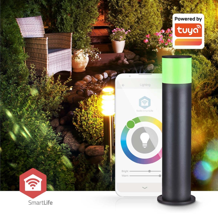 LED RGBW zatemnjiva zunanja svetilka SmartLife LED/10W/230V IP65 Wi-Fi Tuya črna