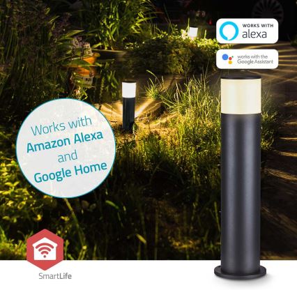 LED RGBW zatemnjiva zunanja svetilka SmartLife LED/10W/230V IP65 Wi-Fi Tuya črna