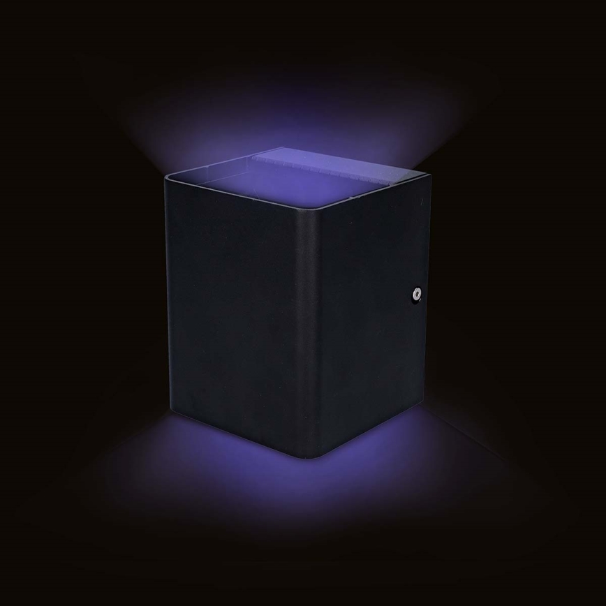 LED RGBW zatemnljivo zunanje stensko svetilo SmartLife LED/12W/230V IP65 Wi-Fi Tuya črno