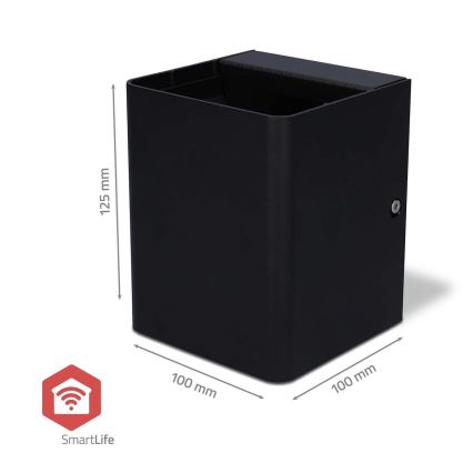 LED RGBW zatemnljivo zunanje stensko svetilo SmartLife LED/12W/230V IP65 Wi-Fi Tuya črno