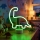 Neonska LED namizna dekoracija — dinozaver, 2 W, napajanje 3×AA ali USB