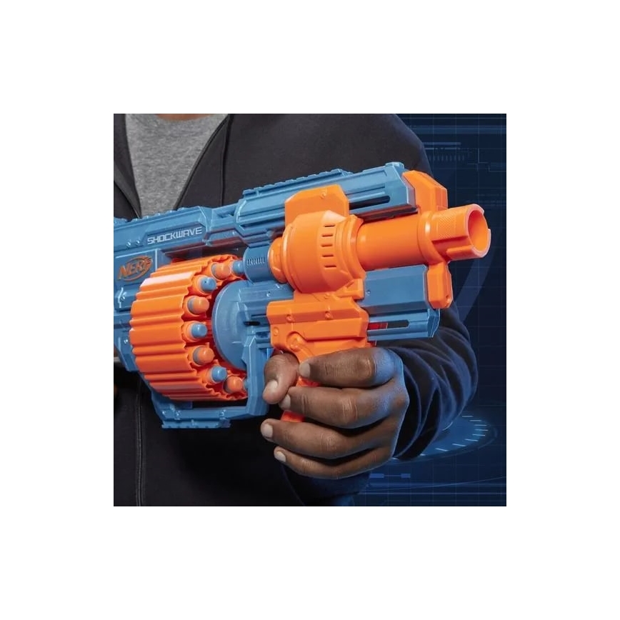 Nerf - Otroška pištola Elite 2.0 Shockwave RD-15 Blaster z dodatki