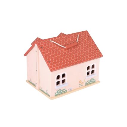 New Classic Toys - Lesena hišica za lutke rdeča