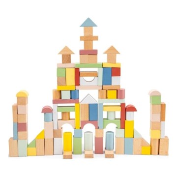 New Classic Toys - Leseni bloki 100 kom.