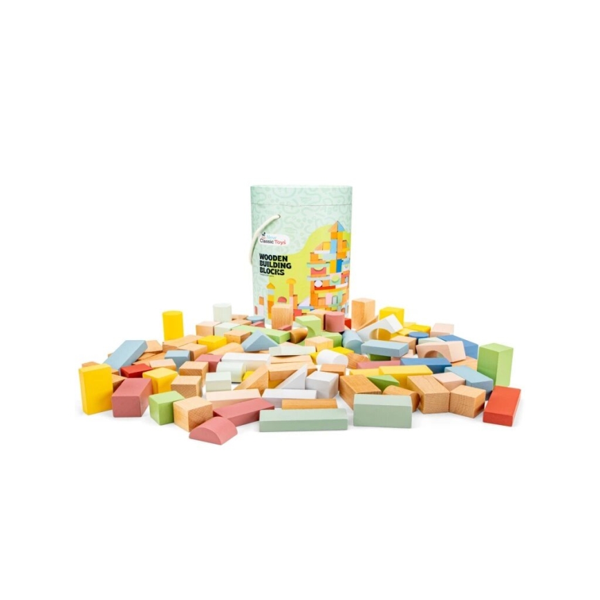 New Classic Toys - Leseni bloki 100 kom.