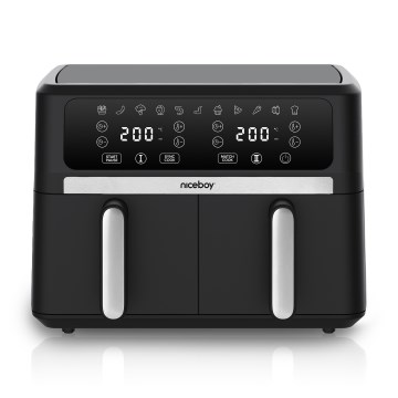 Niceboy AirFryer DUO - Dvojna friteza z vročim zrakom 9 l 2400W/230V