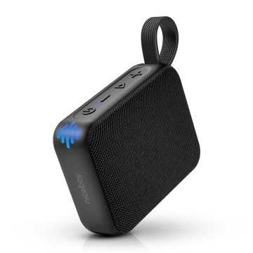 Niceboy Atom 4 - LED Brezžični zvočnik z mikrofonom 6W/1000 mAh IP67 črna