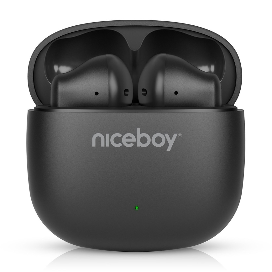 Niceboy Beans 4 POP - Brezžične slušalke 200 mAh + 2x 30 mAh IPX4 črna