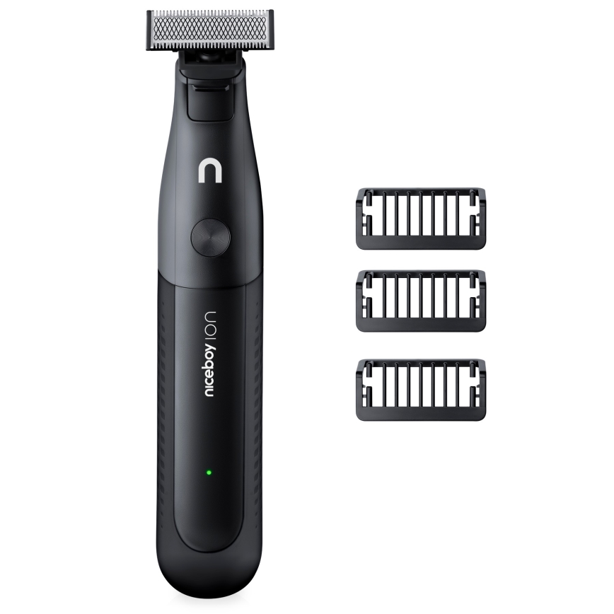 Niceboy ION AirBlade - Prirezovalnik brade 5W/5V črna