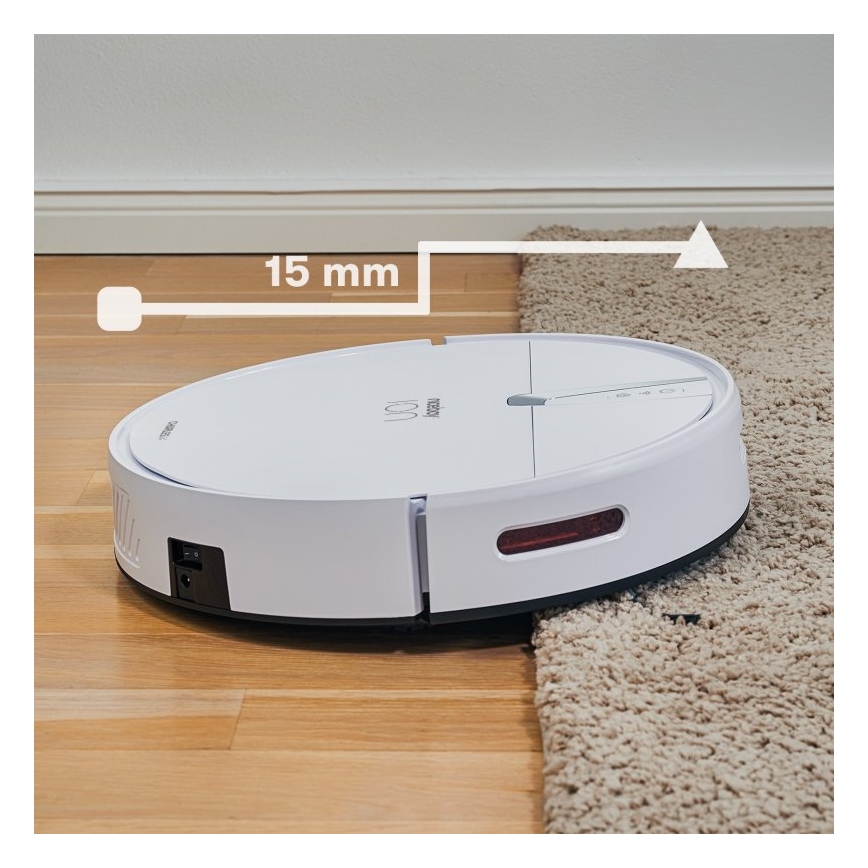 Niceboy ION Charles i4 - Pametni robotski sesalnik 2v1 4400 mAh Wi-Fi bela + Daljinski upravljalnik