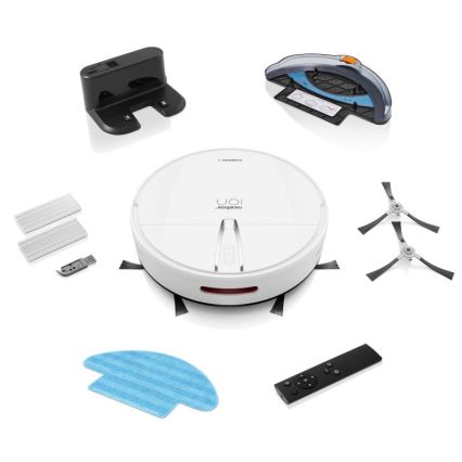 Niceboy ION Charles i4 - Pametni robotski sesalnik 2v1 4400 mAh Wi-Fi bela + Daljinski upravljalnik