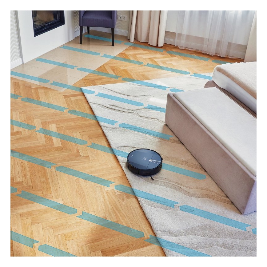 Niceboy ION Charles i4 - Pametni robotski sesalnik 2v1 4400 mAh Wi-Fi črna + Daljinski upravljalnik