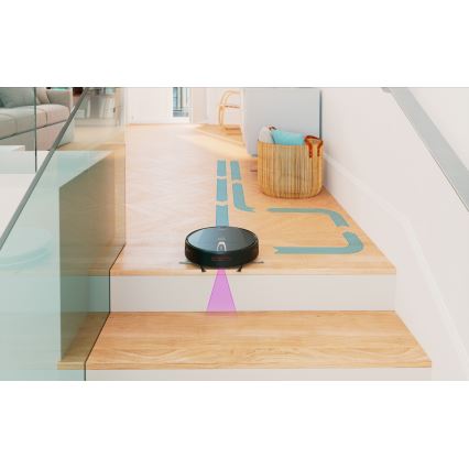 Niceboy ION Charles i4 - Pametni robotski sesalnik 2v1 4400 mAh Wi-Fi črna + Daljinski upravljalnik