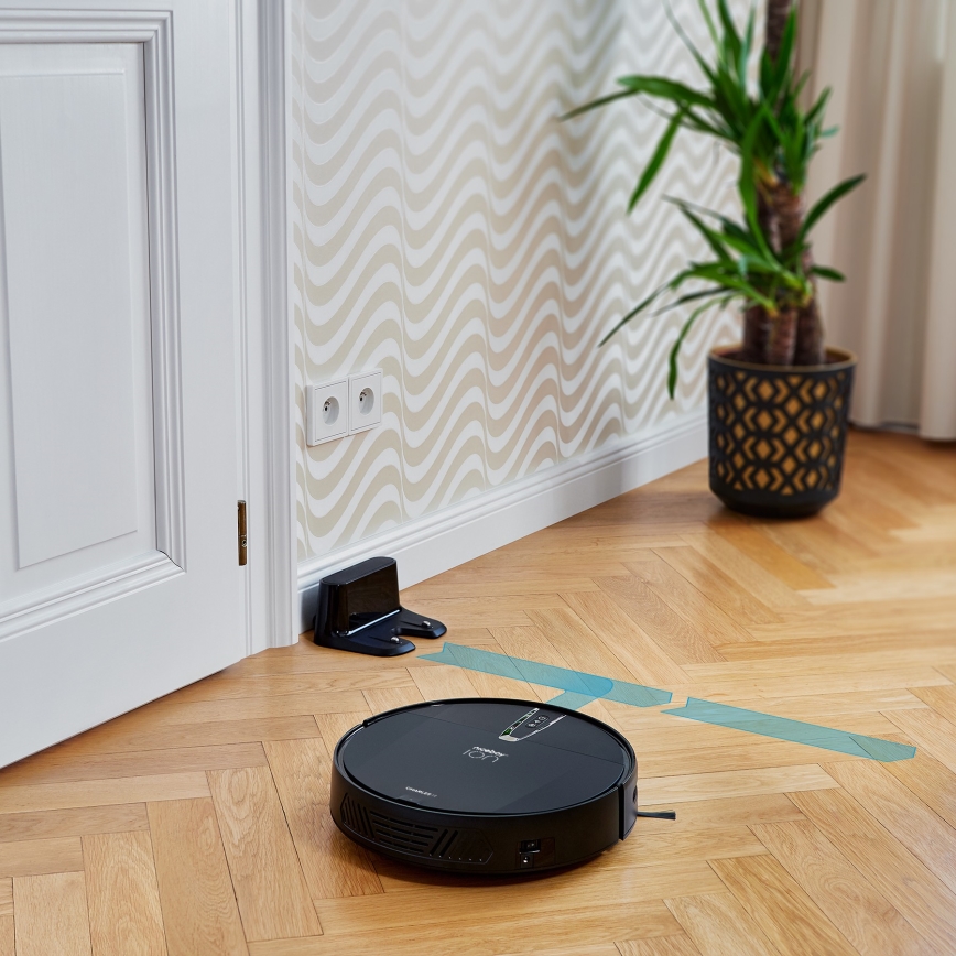 Niceboy ION Charles i4 - Pametni robotski sesalnik 2v1 4400 mAh Wi-Fi črna + Daljinski upravljalnik