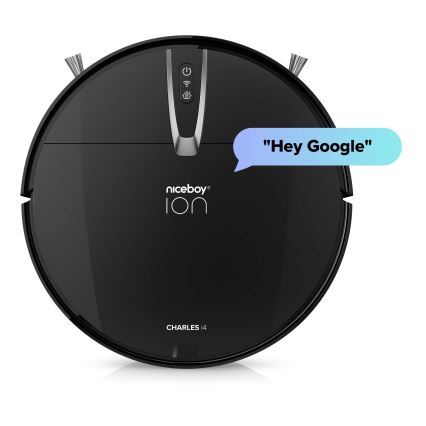 Niceboy ION Charles i4 - Pametni robotski sesalnik 2v1 4400 mAh Wi-Fi črna + Daljinski upravljalnik