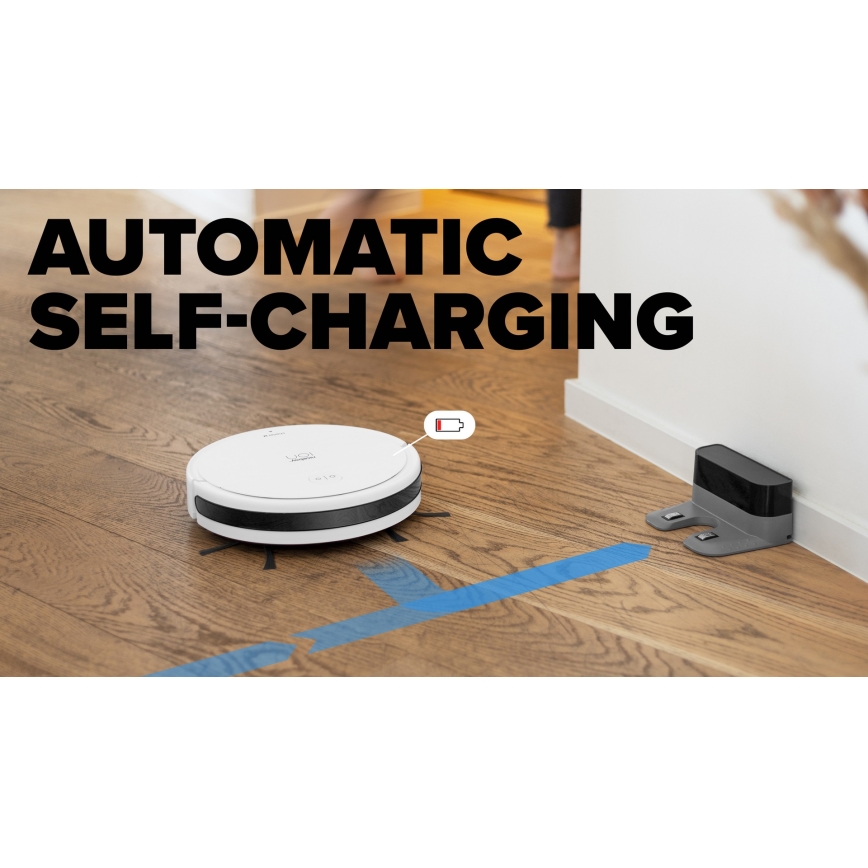 Niceboy ION Charles i6 - Pametni robotski sesalnik 2v1 2600 mAh Wi-Fi bela