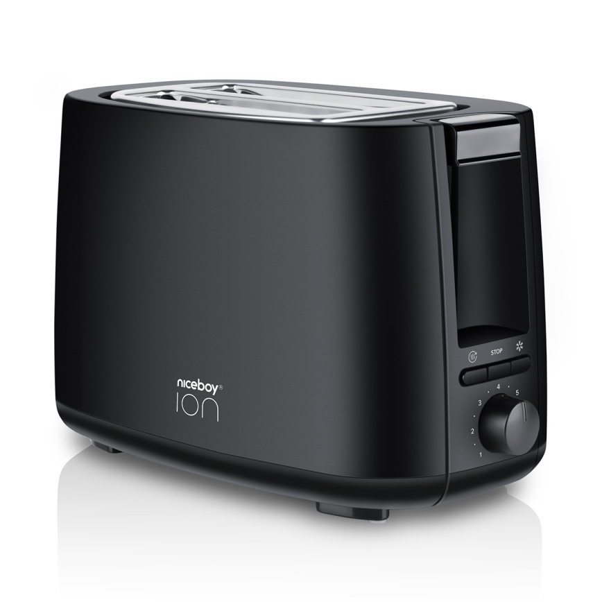 Niceboy ION Cruncher C1 - Toaster z dvema luknjama in roaster 750W/230V črna