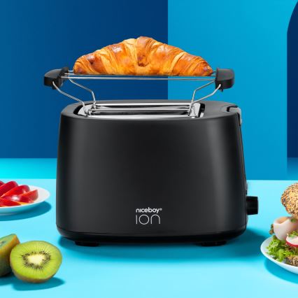 Niceboy ION Cruncher C1 - Toaster z dvema luknjama in roaster 750W/230V črna