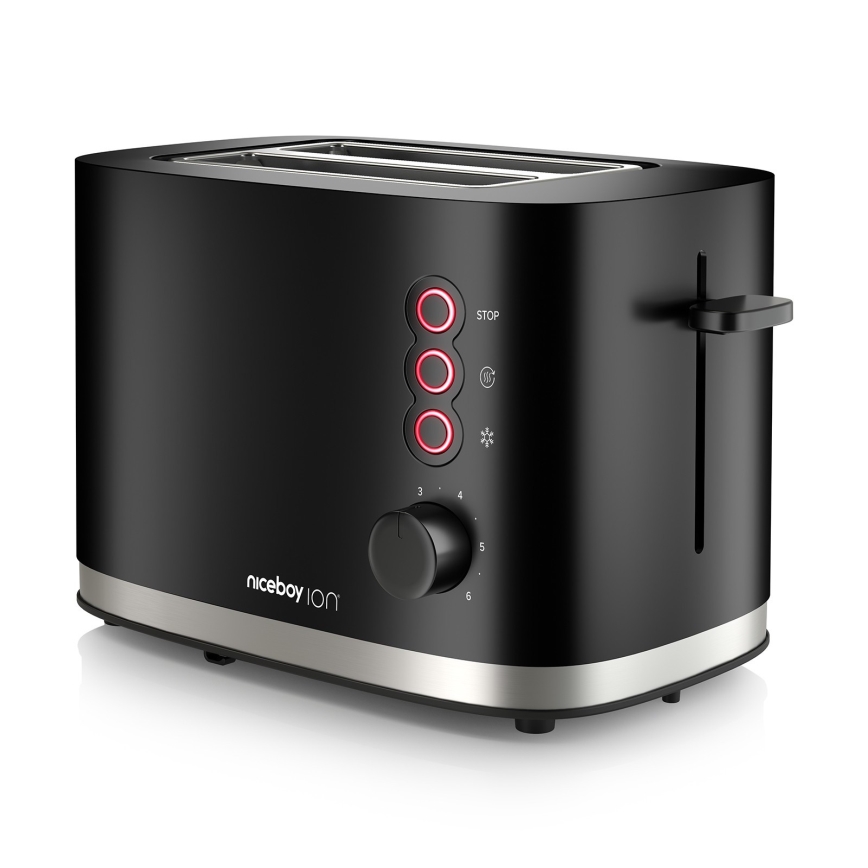 Niceboy ION Cruncher C3 - Toaster z dvema luknjama in roaster 870W/230V črna