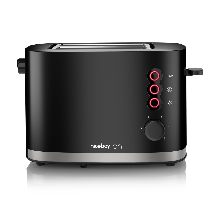 Niceboy ION Cruncher C3 - Toaster z dvema luknjama in roaster 870W/230V črna