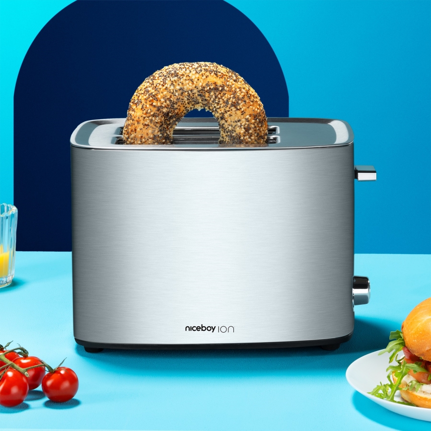 Niceboy ION Cruncher C4 - Toaster z dvema luknjama in roaster 850W/230V nerjaveče jeklo