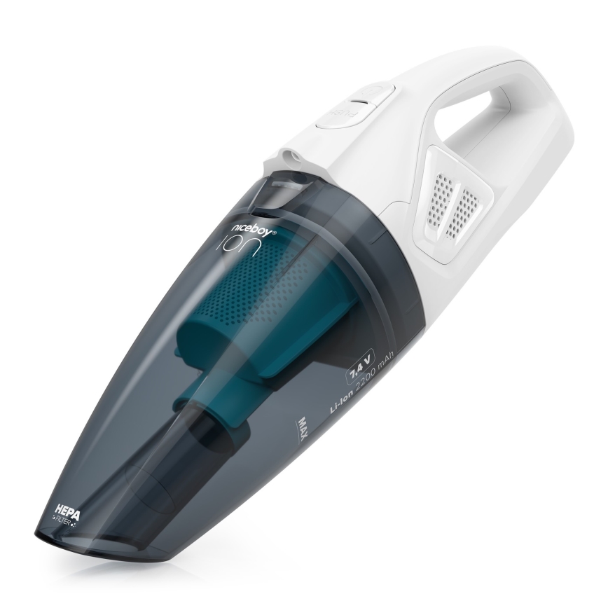 Niceboy ION Hurricane R1 - Ročni sesalnik za polnjenje 50W/2200 mAh bela/modra