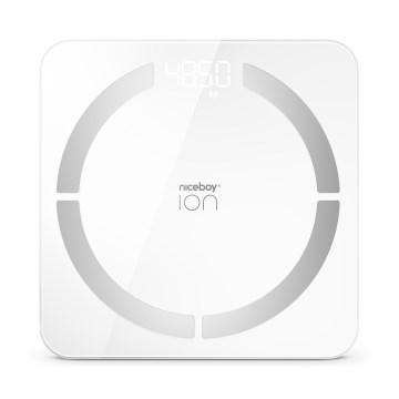 Niceboy ION SmartScale - Pametna digitalna osebna tehtnica 3xAAA bela