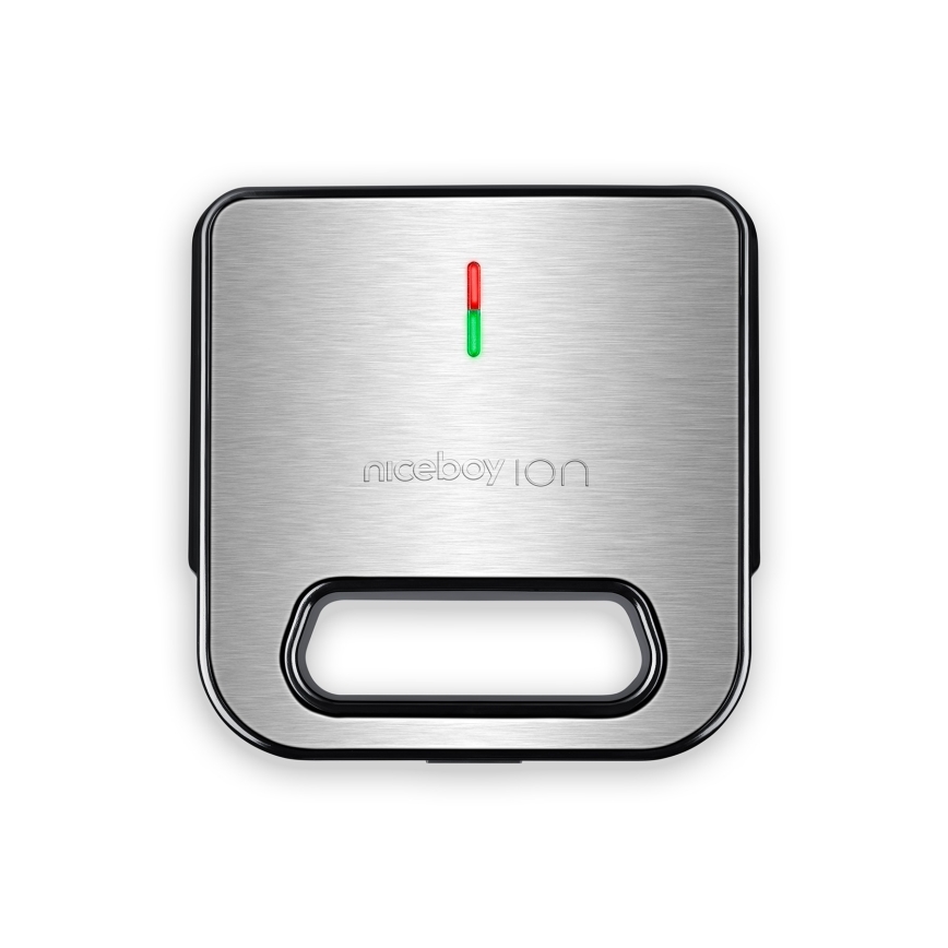 Niceboy ION Snacker S1 - Aparat za sendviče 750W/230V mat krom/črna