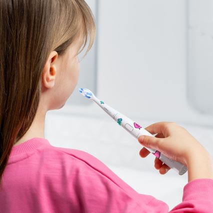 Niceboy ION Sonic Kids - Otroška sonična zobna ščetka 500 mAh IPX7 bela