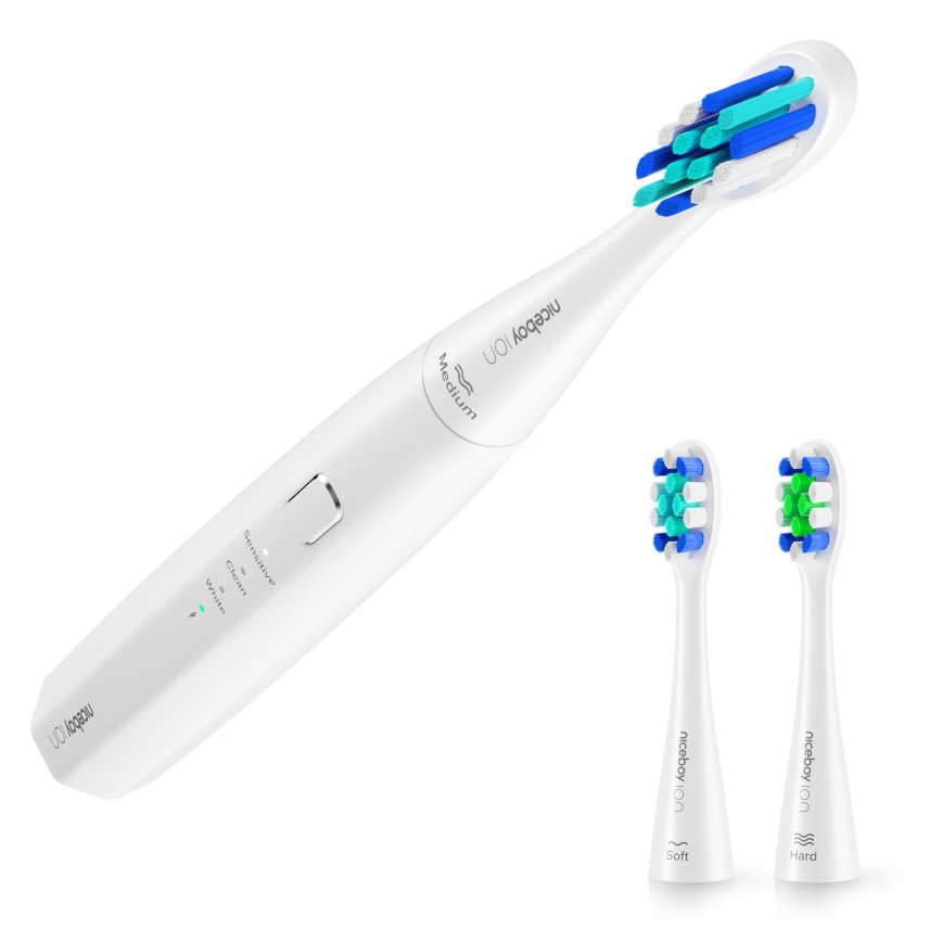 Niceboy ION Sonic Lite - Sonična zobna ščetka 500 mAh IPX7 bela