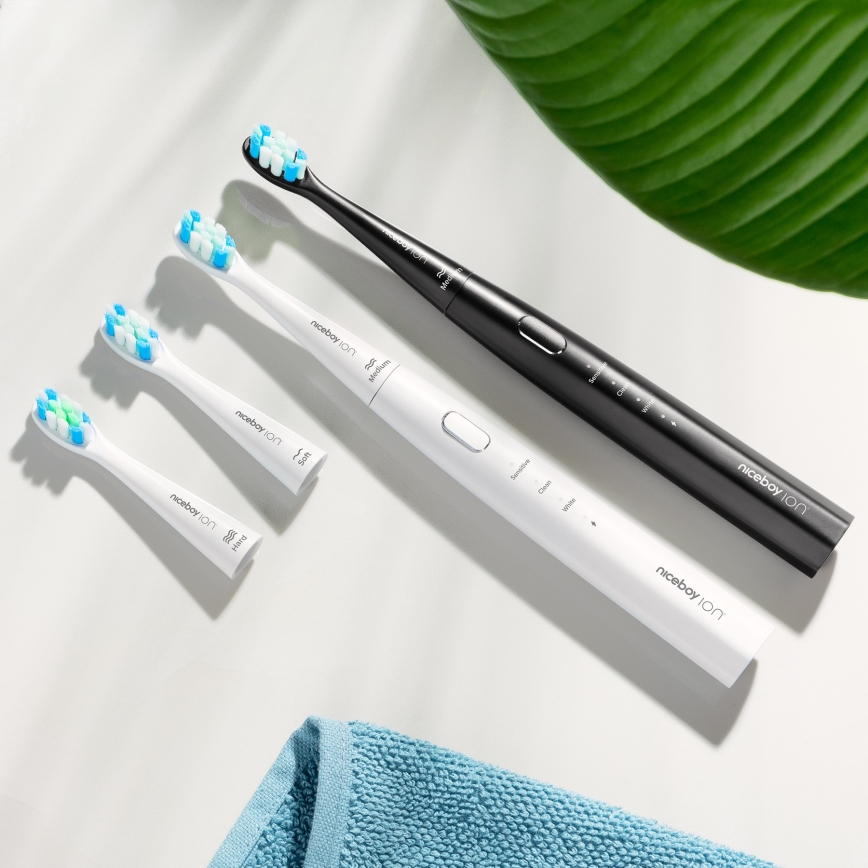 Niceboy ION Sonic Lite - Sonična zobna ščetka 500 mAh IPX7 črna