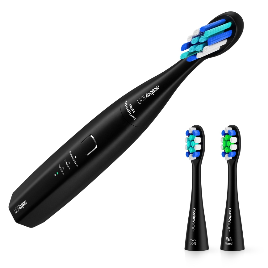 Niceboy ION Sonic Lite - Sonična zobna ščetka 500 mAh IPX7 črna