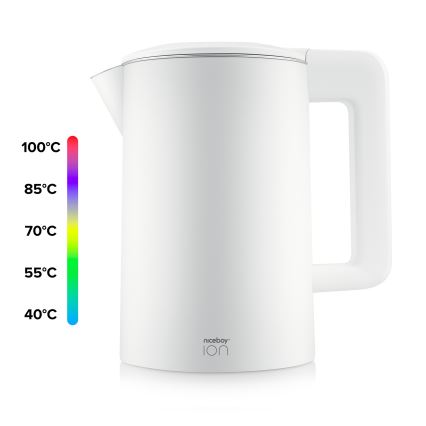 Niceboy ION ThermoKettle TK5 - Grelnik vode s termoregulacijo 1,7 l 2200W/230V bela