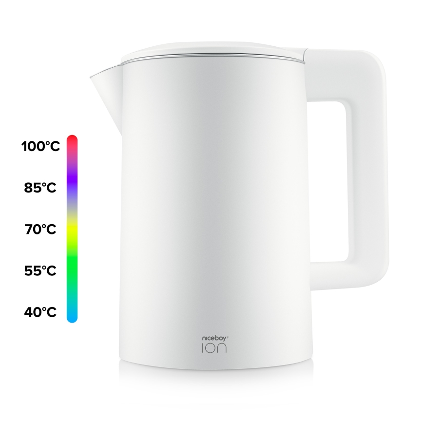 Niceboy ION ThermoKettle TK5 - Grelnik vode s termoregulacijo 1,7 l 2200W/230V bela