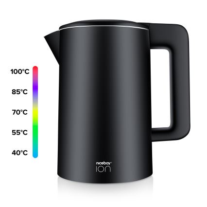 Niceboy ION ThermoKettle TK5 - Grelnik vode s termoregulacijo 1,7 l 2200W/230V črna
