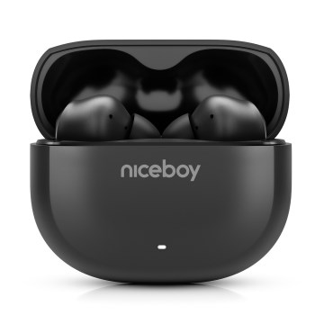 Niceboy Pins 4 - Brezžične slušalke z ANC 400 mAh + 2x 50 mAh IPX4 črna