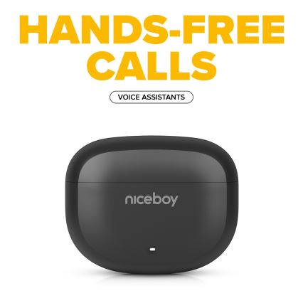 Niceboy Pins 4 - Brezžične slušalke z ANC 400 mAh + 2x 50 mAh IPX4 črna