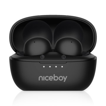 Niceboy Podsie 4 POP - Brezžične slušalke 400 mAh + 2x 40 mAh IPX4 črna