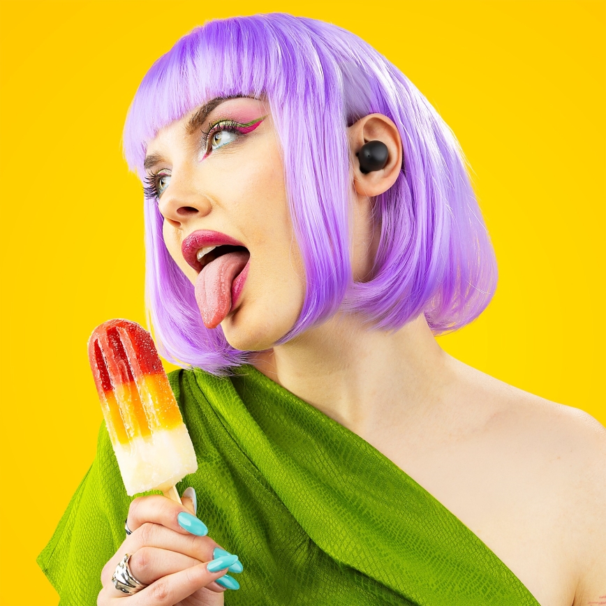 Niceboy Podsie 4 POP - Brezžične slušalke 400 mAh + 2x 40 mAh IPX4 črna