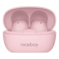 Niceboy Podsie 4 POP - Brezžične slušalke 400 mAh + 2x 40 mAh IPX4 rožnate