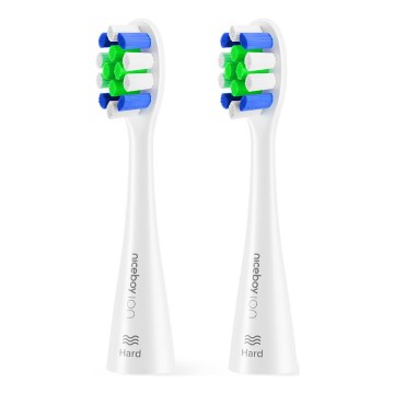 Niceboy - SET 2x Nadomestna glava Lite Hard za zobno ščetko ION Sonic bela