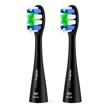 Niceboy - SET 2x Nadomestna glava Lite Hard za zobno ščetko ION Sonic črna