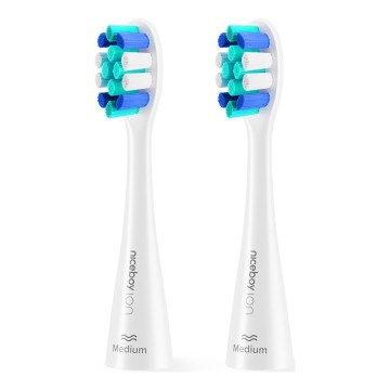 Niceboy - SET 2x Nadomestna glava Lite Medium za zobno ščetko ION Sonic bela