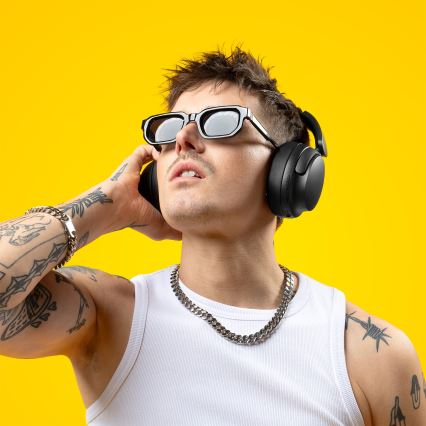 Niceboy Stellar - Brezžične slušalke z mikrofonom in ANC 400 mAh IPX4 črna
