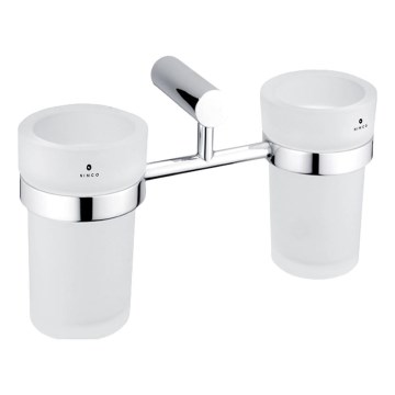 NIMCO BR 11058DW-26 - Stenski držalo za zobne ščetke BORMO mat steklo/sijajni krom