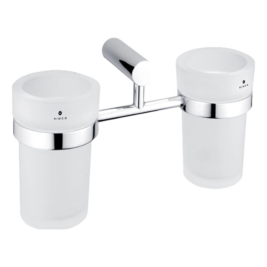 NIMCO BR 11058DW-26 - Stensko držalo za zobno ščetko BORMO mat steklo/sijajni krom